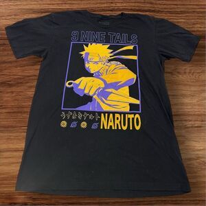 Vintage 2002 Naruto‎ Nine Tails Black Graphic T-Shirt Unisex XL